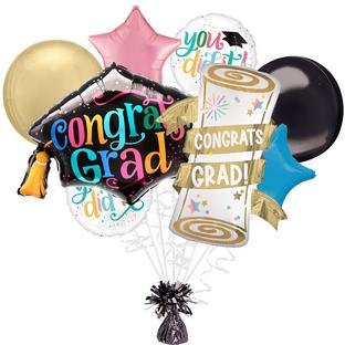 Pastel Grad Congrats Grad Foil Balloon Bouquet - Follow Your Dreams
